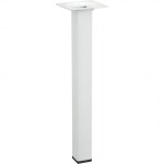 Hettich ? pied de meuble pour plan de travail ? acier �poxy blanc ? hauteur 25 cm ? charge 50 kg ? fixation ...