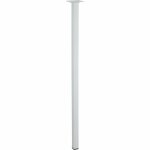 Hettich ? pied de table basse carr� fixe 70 cm ? acier �poxy blanc ? charge max 50 kg ? fixation � vis ...