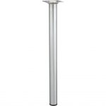 Pied de table basse cylindrique fixe acier chromé gris, 40 cm - hettich Pied de table basse cylindrique fixe acier chromé gris, 40 cm - hettich