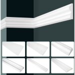 Grand decor moulures, mousse dure pu blanche - 2m moulures murales lisses: 2 m�tres / 1 bande, cr802 ...