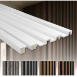 Mur  lamelles 2 mtres panneaux hdps panneaux acoustiques revtement mural aspect bois: moulure d'encadrement ...