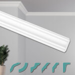 Heximo corniches de plafond modernes en polystyr�ne xps blanc, 2 m�tres moulures d�coratives angles: ...