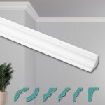 Heximo corniches de plafond modernes en polystyr�ne xps blanc, 2 m�tres moulures d�coratives angles: ...