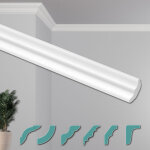 Heximo corniches de plafond modernes en polystyr�ne xps blanc, 2 m�tres moulures d�coratives angles: ...