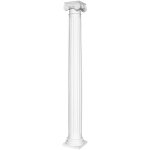 Colonnes et demi - colonnes rondes cannel�es stucco s�lection 152mm n3215: colonne compl�te, shank