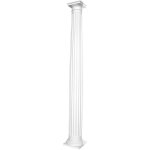 Colonnes et demi - colonnes rondes cannel�es stucco s�lection 203mm n3120: demi - colonne, base