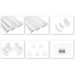 Rails pour rideaux 1 - 3 passages, slection d'accessoires om: 2 voies, ensemble d'arcs de cercle (gauche ...