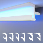 Heximo ? moulure led 2en1 pour �clairage indirect ? corniche de plafond en polystyr�ne extrud� ? longueur ...