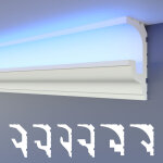 Heximo ? moulure led 2en1 pour �clairage indirect ? corniche de plafond en polystyr�ne extrud� ? longueur ...
