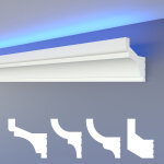 Heximo ? moulure led �clairage indirect corniche plafond ? polystyr�ne extrud� ? dimensions 72x73mm ? ...