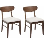 [jamais utilis] lot de 2 chaises de salle  manger hhg - 698, chaise de cuisine, tissu / textile bois ...