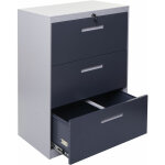 Hegele - armoire  dossiers suspendus hhg - 042 acier, a4 verrouillable, 103x76x46cm gris - gris fonc ...