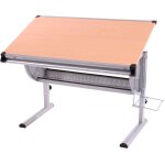 Hhg - jamais utilis] bureau d'enfant oxford, rglable en hauteur, inclinable, nature, htre