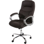 Hhg - fauteuil de bureau am�ricain boston xxl, charge 150kg, similicuir, marron