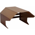 Hhg - garage pour tondeuse 973, toit abri pour tondeuse, mtal 40x59x69cm, brun