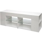 Rack tv hwc - l36 - table de t�l�vision table basse armoire tv commode - bois 50x144x40cm compartiment ...