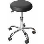 Hhg - tabouret pour cabinet m�dical windhoek, simili - cuir, noir