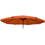 Toile pour parasol meran pro, parasol de march gastronomique avec volant  5m, polyester, terre cuite ...