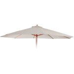 Toile de rechange pour parasol florida, toile de rechange � 3, 5m polyester 8 baleines, cr�me - blanc ...