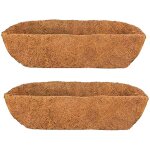 Hhthh lot de 2 bacs � fleurs muraux en fibre de coco de 61 cm (24 pouces) avec doublure rempla�able, ...