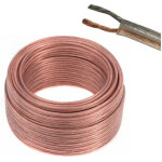 Hifi audio cable 10mt copper for loudspeakers speakers transparent