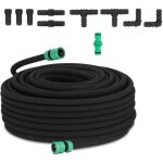 Tuyau micro poreux arrosage goutte  goutte irrigation jardin avec raccords 50m