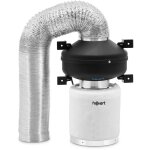 Hillvert - abluft set - filtre de carbone activ / ventilateur / tuyau d'chappement - 382. 2 m / h ...