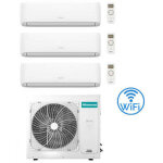 Hisense - climatiseur hi comfort wifi r32 trial split inverter 9000 + 9000 + 12000 btu avec eu. 3amw62u4rjc ...
