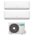 Hisense ? climatiseur r�versible multisplit 9000 / 12000 btu ? wi - fi int�gr� ? scop 4. 4 ? classe a ...