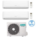 Hisense - hi comfort wifi r32 climatiseur dual split inverter 7000 + 12000 btu avec e. u. 2amw42u4rgc ...