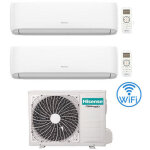 Hisense - hi comfort wifi r32 climatiseur dual split inverter 9000 + 9000 btu avec e. u. 2amw42u4rgc ...