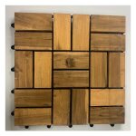 Hobbytech - dalles de terrasse clipsable en bois lot de 20pcs - 31 x 31 cm resistant aux forte et basses ...