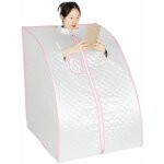 Hofuton 1000w sauna � vapeur portable home spa tente 99x76x88cm argent