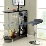 Hofuton lot de 2 tabouret de bar en similicuir et acier chrom�, tabouret r�glable et rotatif, noir