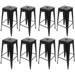Hofuton lot de 8 tabourets de bar m�tal i chaise haute design sans dossier tabouret empilable 4 pieds ...