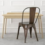 Hofuton chaise de salle � manger lot de 4 industrielle tabouret de cuisine moderne 44 cm h empilable ...