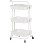 Hofuton desserte  roulettes 3 niveaux blanc