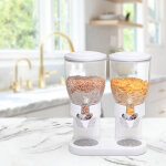 Hofuton distributeur de c�r�ales double stockage blanc