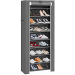 Wyctin - hofuton �tag�re � chaussures � 10 niveaux, meuble de rangement 30 x 60 x 160 cm, avec housse ...