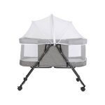 Hofuton lit de voyage bb, lit bb avec matelas et roues, berceau de chevet, berceau  bascule transformable ...