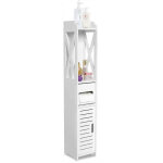 Wyctin - hofuton meuble bas de salle de bain armoire de toilette meuble colonne pour salle de bain 80x20x20cm ...