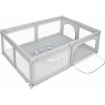Wyctin - hofuton parc pour bb 205x147x66cm avec 50 balles de jeu, parc avec maille respirante et fermeture ...