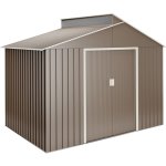 Hoggar - abri de jardin en métal 5, 44m2 - 282x193x222cm - finition métallique premium - lanterneau en ... Hoggar - abri de jardin en métal 5, 44m2 - 282x193x222cm - finition métallique premium - lanterneau en ...
