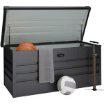 Hoggar - coffre de jardin en mtal sveg 450 l - 120x61x62cm - garantie 10 ans - serrure de scurit avec ...