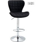 Homcom - lot de 2 tabourets de bar design contemporain hauteur d'assise réglable 59 - 81 cm pivotant ... Homcom - lot de 2 tabourets de bar design contemporain hauteur d'assise réglable 59 - 81 cm pivotant ...