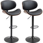 Homcom - lot de 2 tabourets de bar design contemporain hauteur d'assise r�glable 62 - 82 cm pivotant ...
