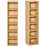 Homcom - lot de 2 tagres colonnes armoire de rangement cd - dvd 6 + 6 compartiments dim. 21l x 19l ...