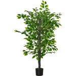 Arbre artificiel plante artificielle ficus h. 1, 35 m tronc branches liane lichen feuilles grand r�alisme ...