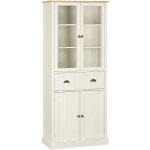 Homcom - armoire de cuisine buffet haut 4 portes grand tiroir coulissant dim. 76l x 40l x 182h cm panneaux ... Homcom - armoire de cuisine buffet haut 4 portes grand tiroir coulissant dim. 76l x 40l x 182h cm panneaux ...