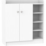 Homcom - armoire / etagere / meuble a chaussures tr�s pratique en panneaux de particules blanc